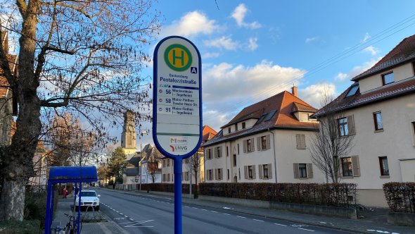 Bushaltestelle in Gustavsburg