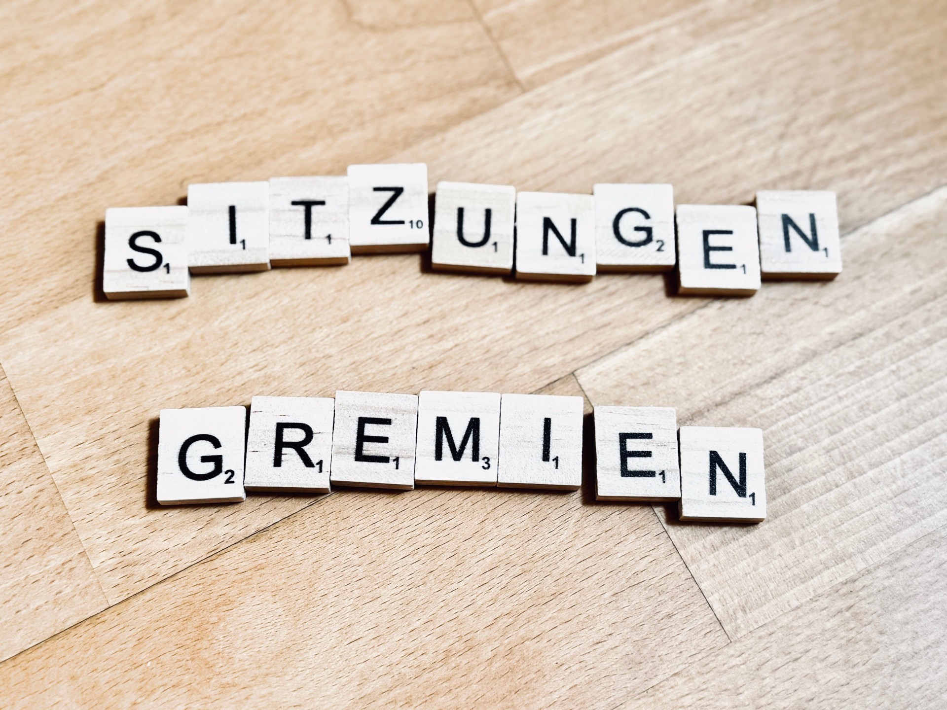 Schriftzug "Sitzungen Gremien" Schriftzug "Sitzungen Gremien"