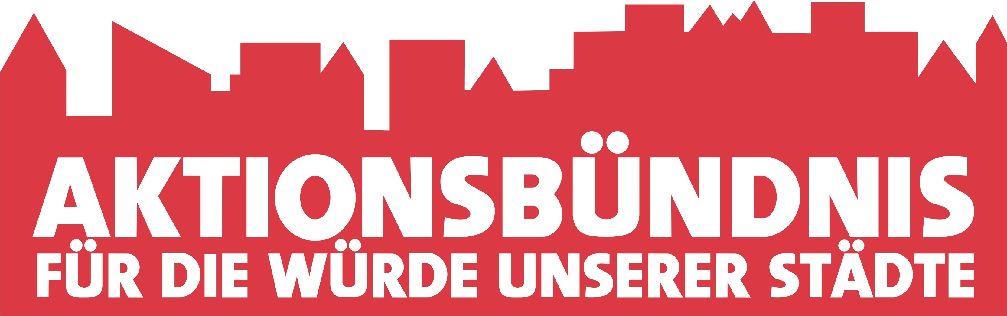 Logo: Aktionsbündnis "Für die Würde unserer Städte" Logo: Aktionsbündnis "Für die Würde unserer Städte"