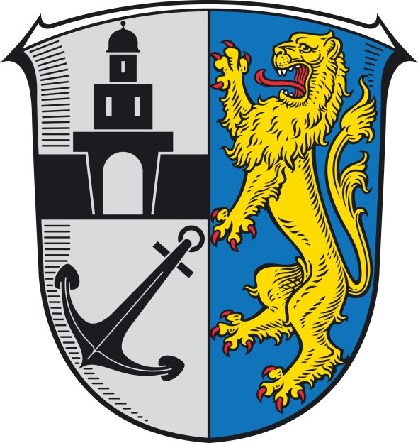 Wappen der Stadt Ginsheim-Gustavsburg Wappen der Stadt Ginsheim-Gustavsburg