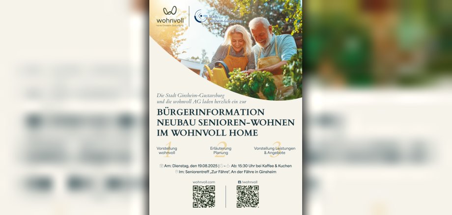 Plakat: Bürgerinformation Neubau Wohnvoll Plakat: Bürgerinformation Neubau Wohnvoll