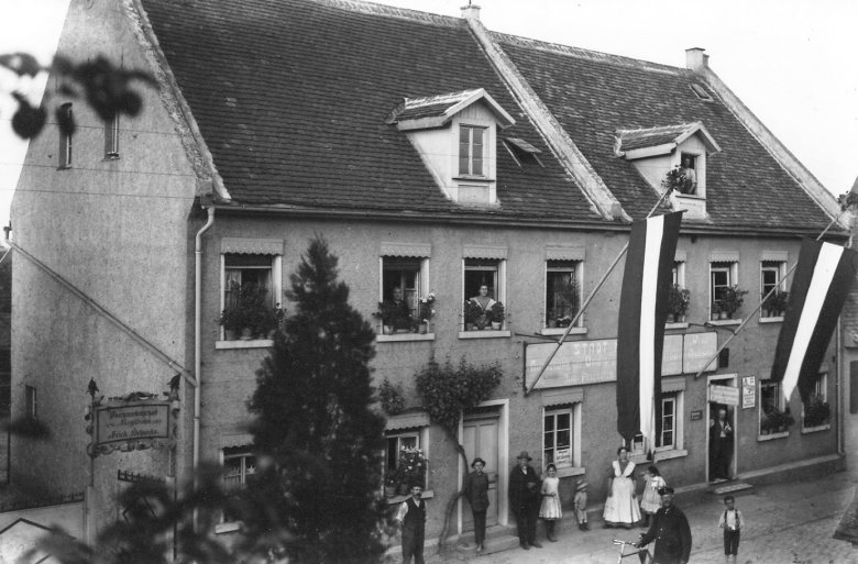 Gasthaus "Zur Stadt Mainz" aufgenommen von Wilhelm Fauth am 30. Mai 1913