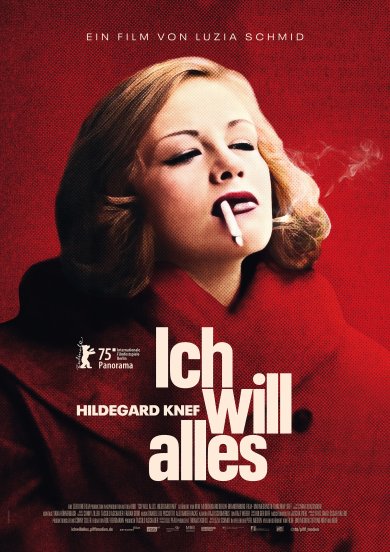 Filmplakat: Ich will alles. Hildegard Knef Filmplakat: „Ich will alles. Hildegard Knef“