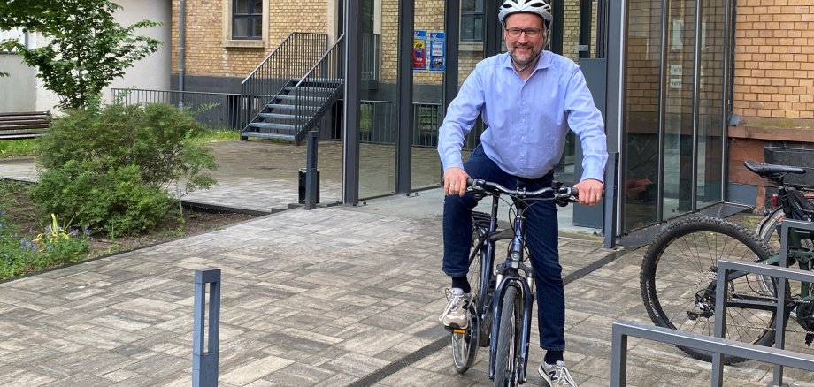 Thorsten Siehr auf seinem Fahrrad Thorsten Siehr auf seinem Fahrrad