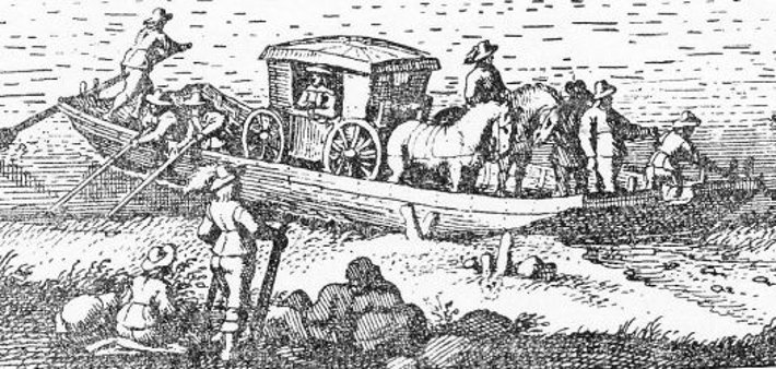 eine Fähre, die „Neh“ eine Fähre, die „Neh“