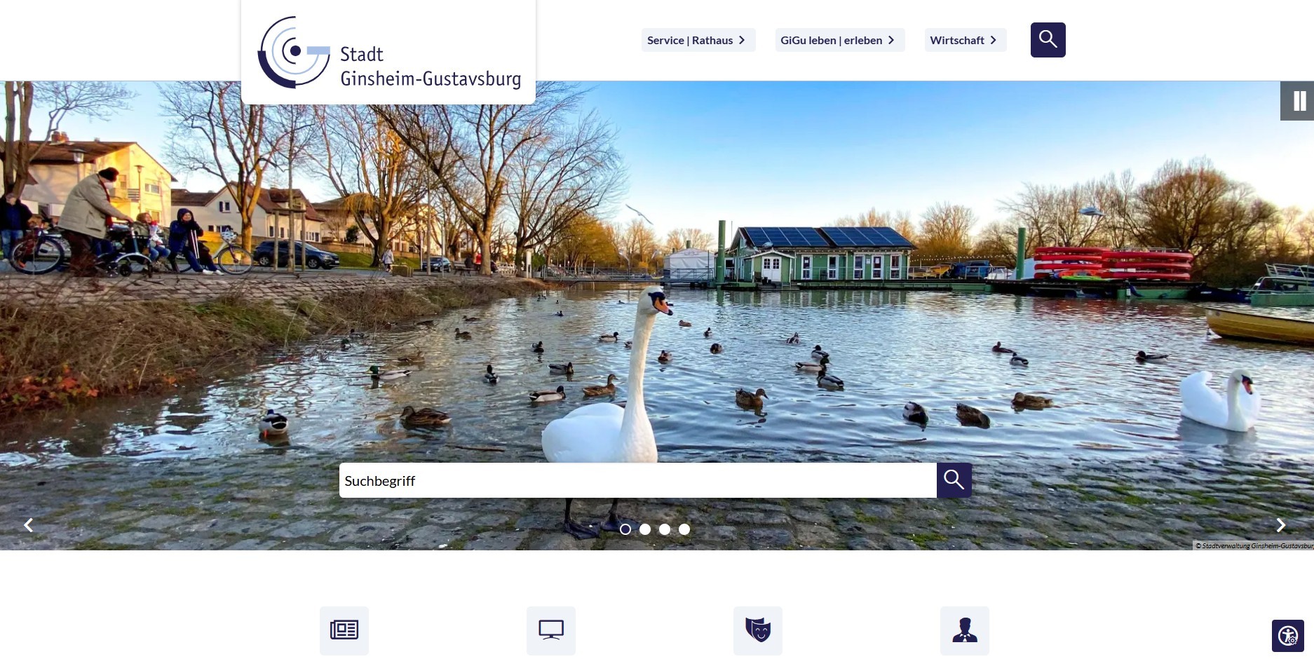 Screenshot der Startseite www.gigu.de