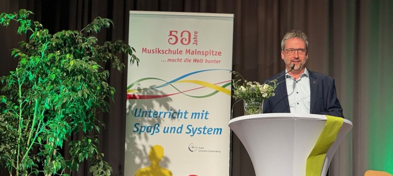 Feier "50 Jahre Musikschule Mainspitze" Bürgermeister Thorsten Siehr