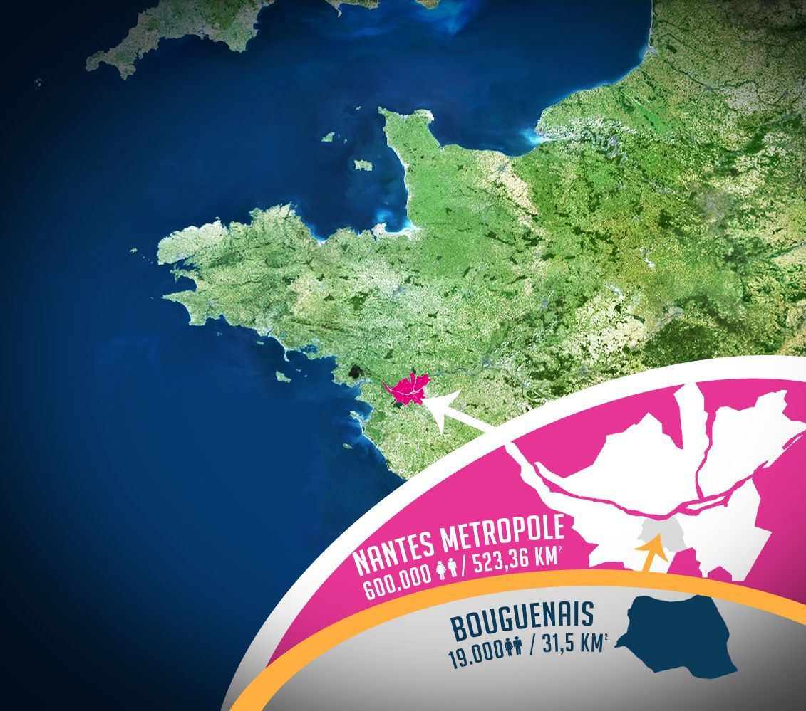 Landkarte Bouguenais