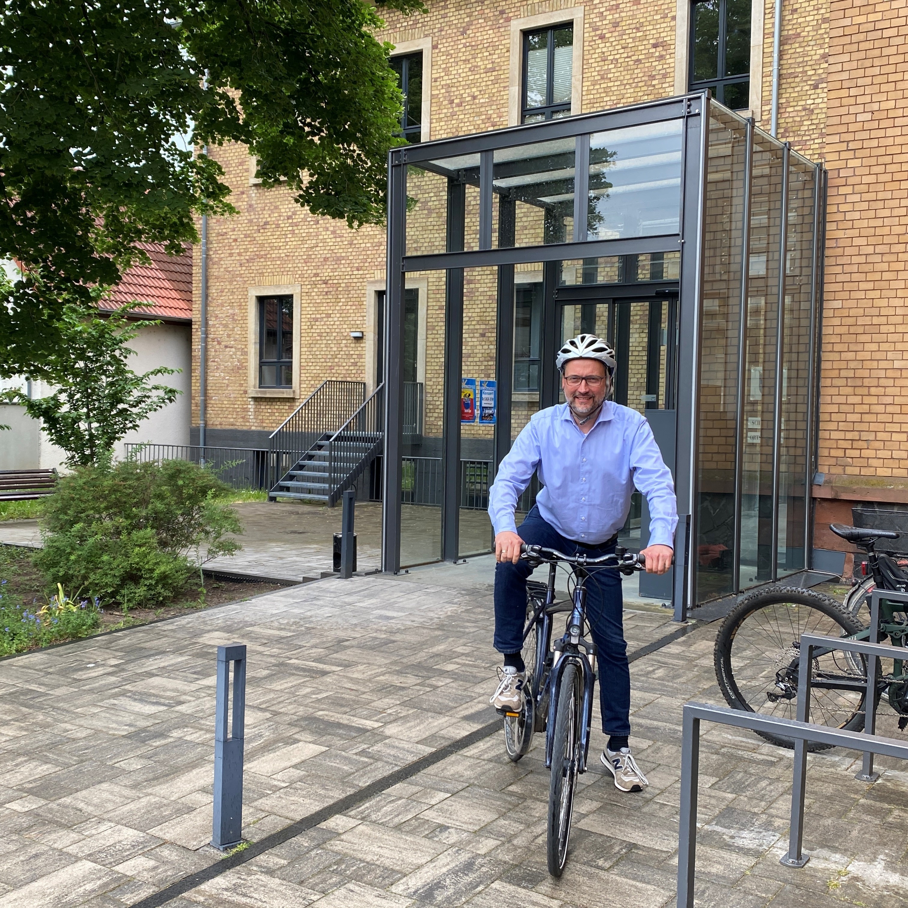 Thorsten Siehr auf seinem Fahrrad