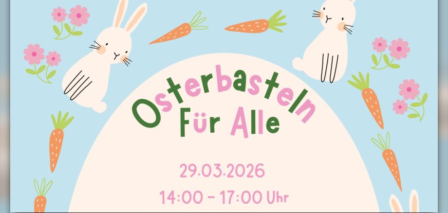 Flyer: Osterbasteln im Kinder- und Jugendhaus Ginsheim