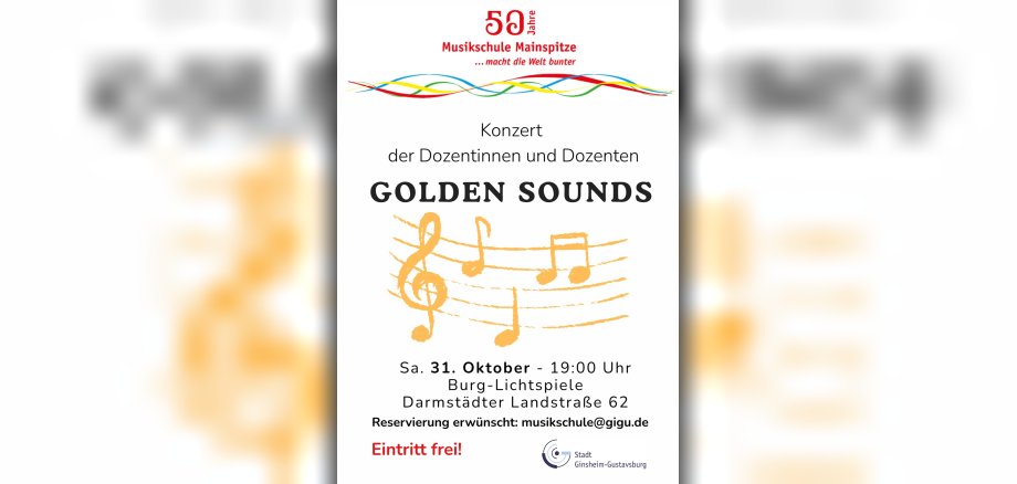 Konzertflyer "Golden Sounds" Konzertflyer "Golden Sounds"
