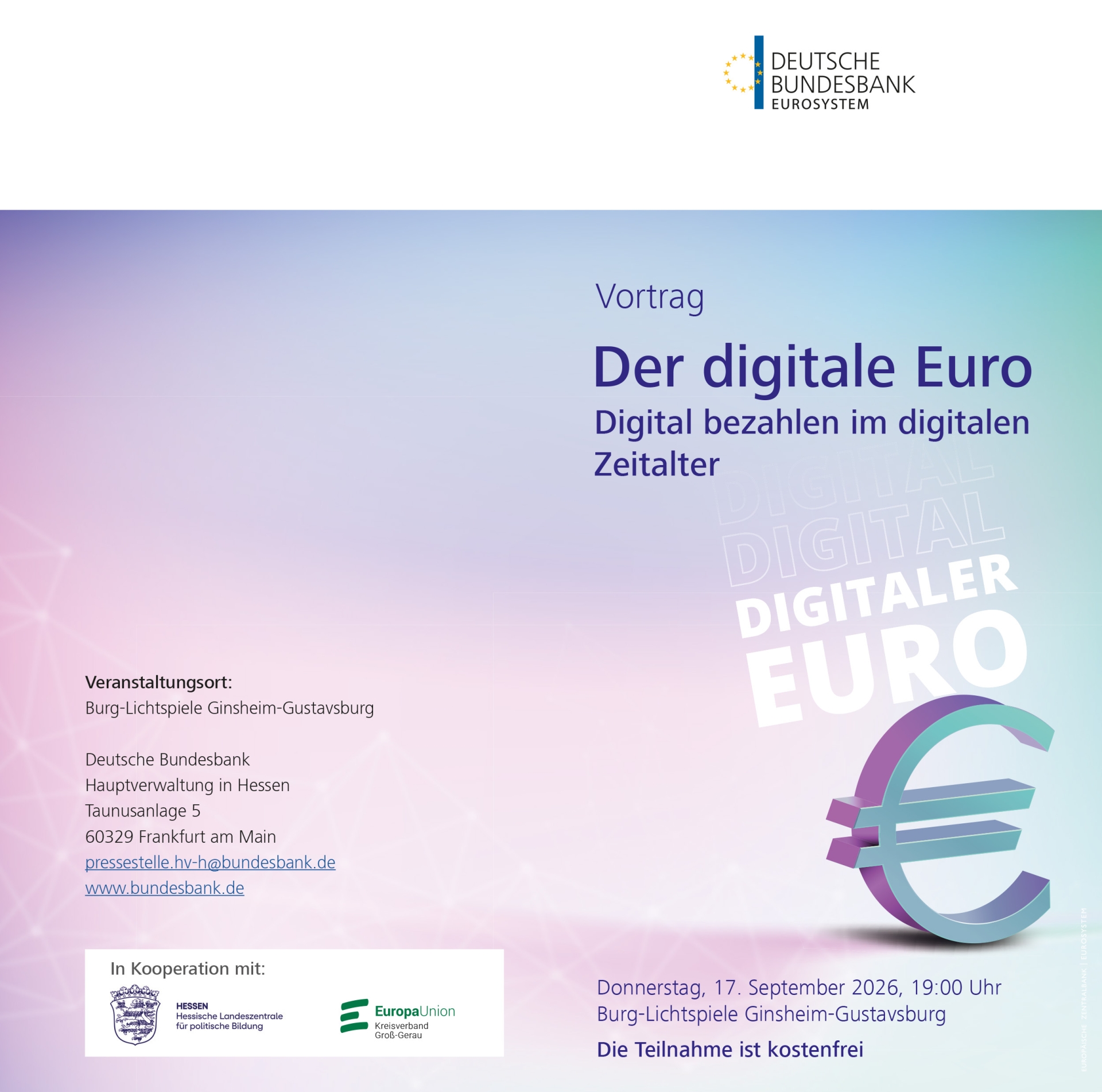 Plakat: Der digitale Euro Plakat: Der digitale Euro