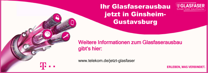 Banner: Glasfaserausbau in Ginsheim-Gustavsburg