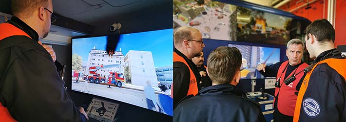Feuerwehr-Führungskräfte trainieren in virtueller Realität