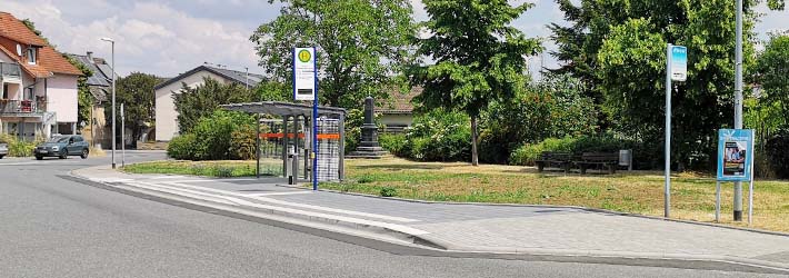 Haltestelle barrierefrei ausgebaut