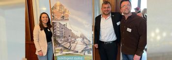 Team Mobilität zu Gast in Berlin - v.l.v.r.: Mira Karlowsky (Team Mobilität GiGu), Eric Kruzycki (Verkehrsclub Deutschland) und Matthias Richter (Team Mobilität GiGu)