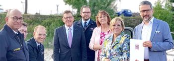 Übergabe Förderbescheid Feuerwehrboot