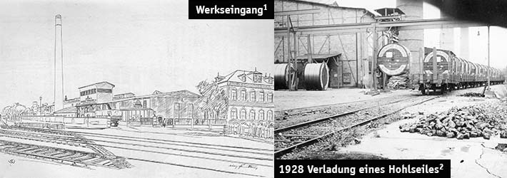 Neues vom Stadtschreiber: Werkseingang und Verladung eines Hohlseiles