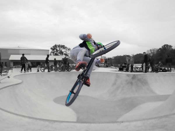 Skate and BMX track at the Youth and Sports Park Ginsheim