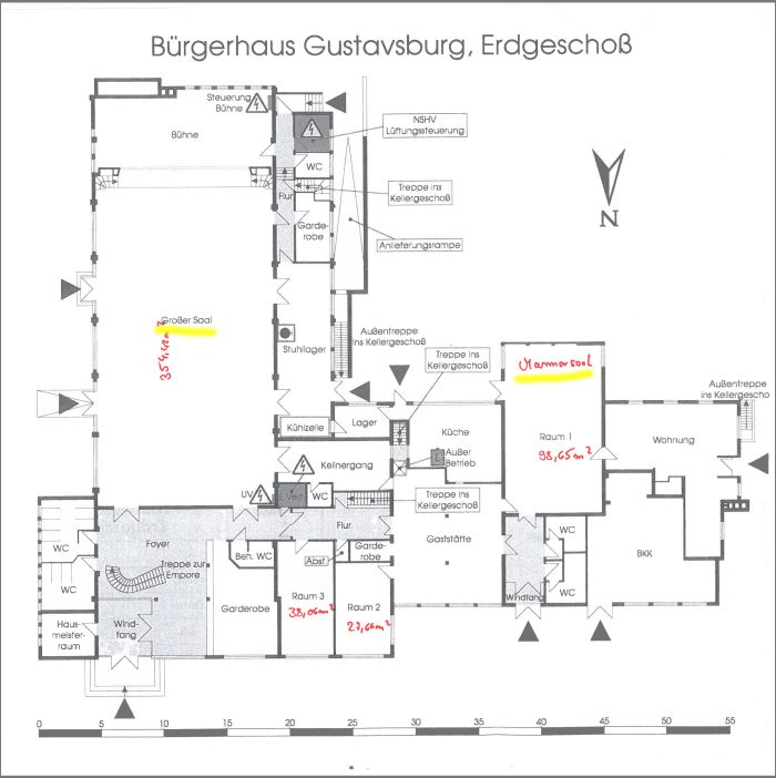 Plan Bürgerhaus Gustavsburg