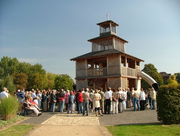 Gate Tower in the Castle Park in Gustavsburg